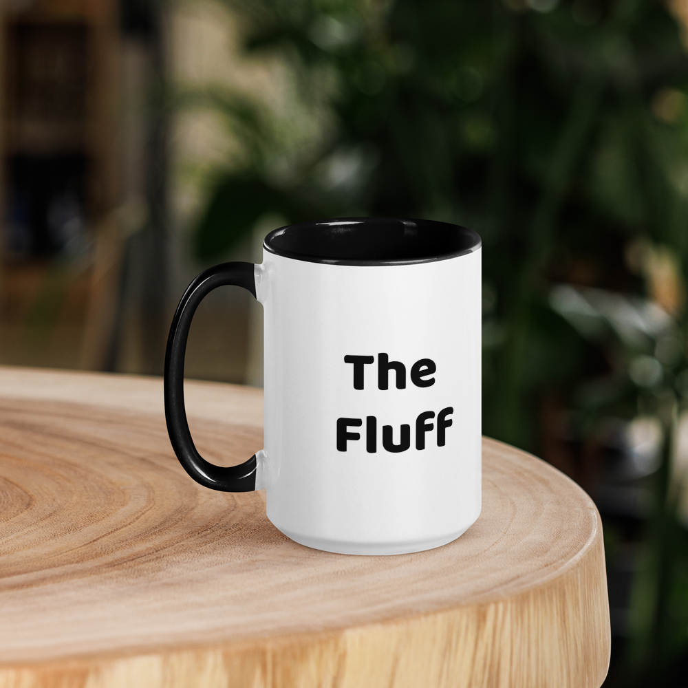 Sad Fluff White & Black Mug