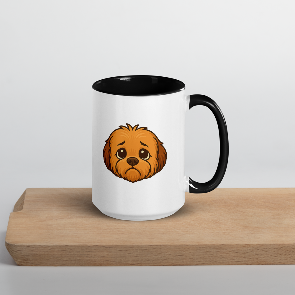 Sad Fluff White & Black Mug